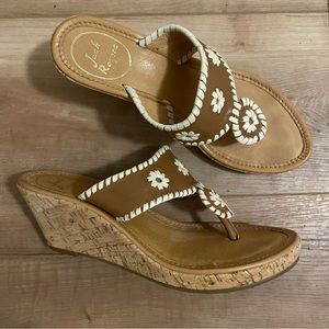 Jack Rogers Marbella cork mid wedge sandals